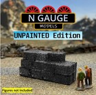 Unpainted- N Scale Gauge 1 148 Scrap Car Bales  junk Scrapyard Junkyard 1 160  
