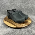 Dansko Xp 2 0 Women s Size 36 Black Leather Slip Resistant Nurse Clogs Used