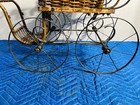 Antique Doll American Victorian Wicker Boardwalk Wheelchair Chair Stroller