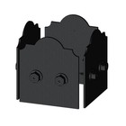 Ozco Laredo Sunset Faux Post Base  8in X 8in  1 Kit With Hardware  Black