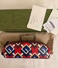 Gucci Pencil Case Gucci Logo Red   Blue Cosmetic Pouch           