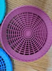 24 Plastic Woven Paper Plate Holders 9    Three Colors