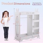 Kids Wardrobe Dress Up Storage Organizer Armoire White Bunny Girl Cabinet Mirror