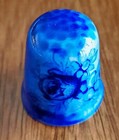 Staffordshire Blue Rose China Thimble Made In England
