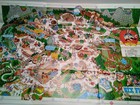 Vintage 1990 Six Flags Over Mid-america Theme Park Souvenir Map Bugs Bunny 50th