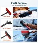 4-in-1 Snow Brush  Ice Scraper  Frost Remover   Squeegee - Extendable 39in