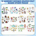 12 Set Felt Board Stories Pieces Set Felt Animals Bible Fairy Tales For Preschoo
