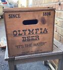 Vintage Olympia Beer Brewing It   s The Water Wooden Crate Tumwater Original