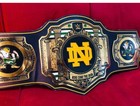 Notre Dame Fighting Irish Ncaa Championship Legacy Title Belt Adult Size 2m Zinc