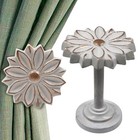  Wall Mounted Floral Curtain Holdbacks  pack Of 4  - Boho Flowery Curtain 