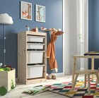 Ikea Trofast Storage Combination With Boxes  Light White Stained Pine white New