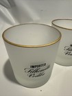 Set Of 4 Vintage Imported Silhowette Vodka Frosted Glass  Tumbler