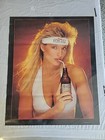 Sq18   vintage 1988 Sexy Girl In White Shirt 22 x18  Coors Extra Gold Beer Poster