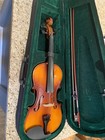 Wooden Violin And Bow With Case
