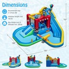 Inflatable Water Park Kids Blow Up Water Slide W  Splash Pool Water Cannon