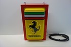Ferrari Embossed Dealership Counter Sign  17  X 11  X 7  Deep W yellow Accents