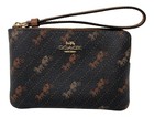 Coach Womens Corner Zip Wristlet In Canvas Leather  Sealed In Coach Gift Box