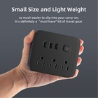 Wall Mountable Usb Surge Protector Power Strip With 3 Usb Ports   3 Outlet Plugs