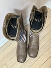 New Ariat American Flag Stars   Stripes Western Cowboy Boots Brown Leather 10 5