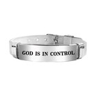 God Is In Control Bracelet For Women  Gift Card Buckle Christian Pray Jesus F   