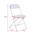 New Commercial White Plastic Folding Chairs Stackable Picnic Party  set Of 10 