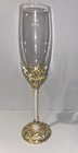Wedding 2 Champagne Toasting Flutes Things Remembered Ivory Enamel Gold  I0b