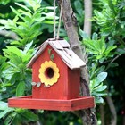 Bird Feeder House For Outside Hanging  Wooden Birdhouse Bluebird House Feeder   