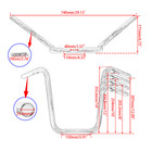8-16  Rise 1  Ape Hanger Bars Fit Harley Sportster Xl 883 1200  Street Bob