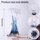 12  H Blue Blown Glass Vase  Modern Art Hand Blown Coastal Vase beautiful Unique
