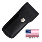 Buck Pocket Knife Black Leather Sheath 110 Hunter Lockback Usa Made