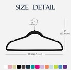 House Day Black Velvet Hangers 60 Pack  Non Slip Clothes Felt Hanger Heavy Duty 