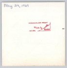 1969 Snapshot Smiling Woman Wine Glass   Two Men In Mcm Kitchen Retro Photo