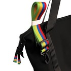 Ebay Weekender Duffle Bag In Black Neoprene Zip Colorful Strap Logo Ebayana Nwt