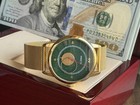 Copernicus Mechanical Mens Green Watch 1990s Sun Dial Soviet Gold Raketa Vintage
