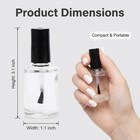 10pcs 0 5oz Clear Glass Empty Nail Polish Bottles 15ml Refillable Leak Proof    