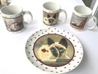 Lowell Herrero Cat Coffee Mugs   Plates Dinnerware Set Of 6  Made In Japan 1988