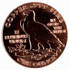Copper Art Coin   Incuse Indian Design   Fine  999 Bullion   Minted In The Usa