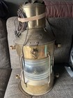 Lg 20    Antique Maritime Anchor Brass Glass Ship Lantern Nautical