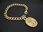 Authentic Chanel Vintage Cc Logos Oval Charms Bracelet
