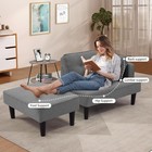 2in1 Recliner Sofa Bed Convertible Small Sectional Couches With Chaise  2 Pillow