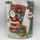 Bucilla Fireplace Santa 89455e Felt Stocking Kit Toys Chimney Christmas Sealed