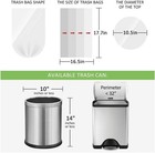 Small Trash Bags - 200 Count 2 Gallon Clear Garbage Liners 