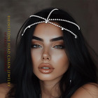 Crystal Head Chain Jewelry 20s Rhinestone Headpieces Vinatge Hair Silver-boho