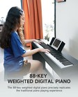      Donner Ddp-50 Lite Digital Piano Weighted Keyboard With Stand Sustain Pedal