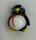 Festive Treasures Mini Glass Penguin W Red Scarf Tiny Collectible Figurine - New