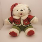 Vintage Dan Dee Snowflake Friends White Bear Christmas Plush Red Jacket W  Tags