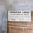 1952 Canadian Fish Lodge Algonquin Park Vintage Print Ad Killaloe Ontario Canada