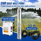 2hp 4    Deep Well Pump 427ft Submersible Pump 37gpm W control Box 230v