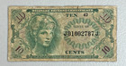 U s  Military Payment Certificate  mpc  Series 641     10 Cents  10     Lot A28