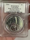 2024 Cook Islands  1 Battle Of Normandy Valor   Victory 0 999 Silver Pcgs Ms70